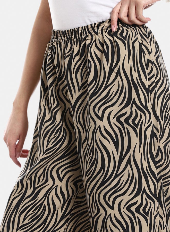 Azul Wide Lenin Patterened Pants - Image 2